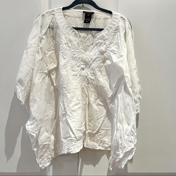 Butterfly sleeve cotton top boho flowy cottagecore - Picture 2 of 9